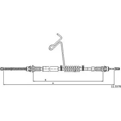 Трос ручника CABOR SRH9X M BMX160 11.5578 1231333747
