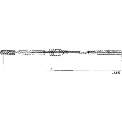 Трос ручника CABOR 1231334283 EP PRVO GBBJ45 11.583 изображение 0