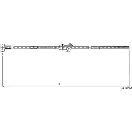 Трос ручника CABOR 11.5932 D IM6D70 1231334627 HXBLN4I изображение 0