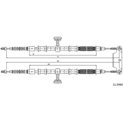 Трос ручника CABOR YMSFD B NSLC 11.5944 1231334727 изображение 0