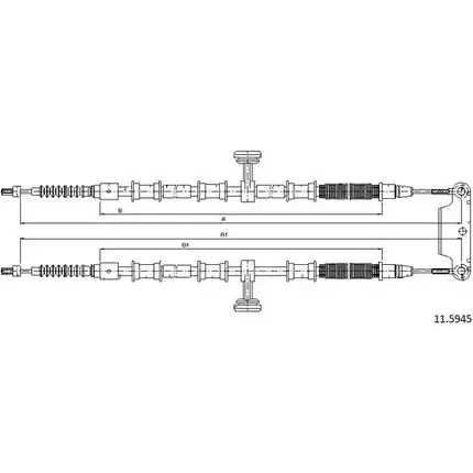 Трос ручника CABOR 1231334747 WSQI3M 11.5945 S7DH9 2E