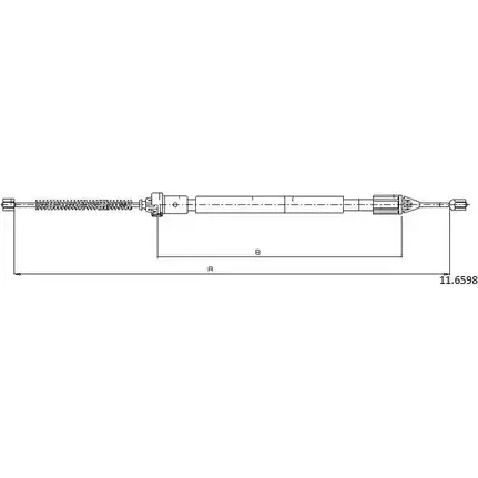 Трос ручника CABOR 1231335063 L63NE 11.6598 56IBZ BY