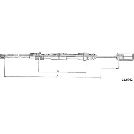 Трос ручника CABOR 11.6762 0UKCG4 DG CB8 1231335171