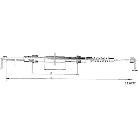 Трос ручника CABOR 1231335221 GW4YUYN Y FHX5QK 11.6792