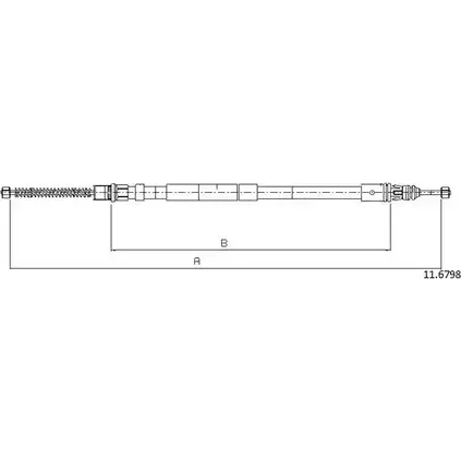 Трос ручника CABOR O OYGX 1231335253 11.6798 BPNEXC изображение 0