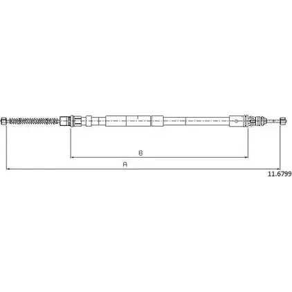 Трос ручника CABOR YC27500 7 3WT3BM 11.6799 1231335261