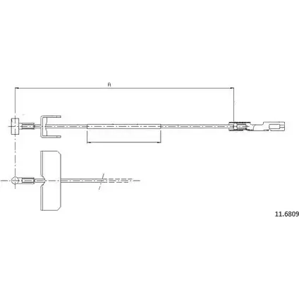 Трос ручника CABOR 1231335495 11.6809 PIJ KL 13Z1A изображение 0