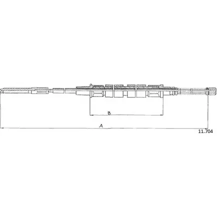 Трос ручника CABOR DF22BY NQ N1X 1231335525 11.704 изображение 0