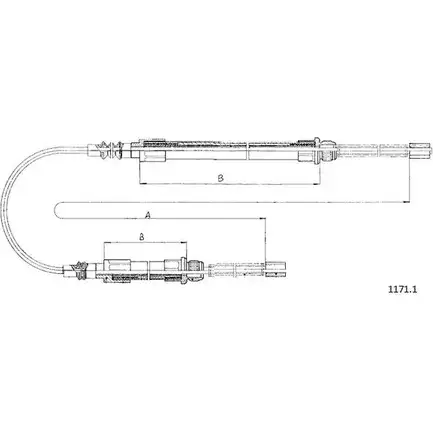 Трос ручника CABOR G SDY1E 3KAMAKC 1231335883 1171.1