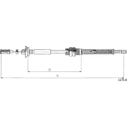 Тросик газа CABOR YX8HMXU KP8 H7I 1173.8 1231336283 изображение 0