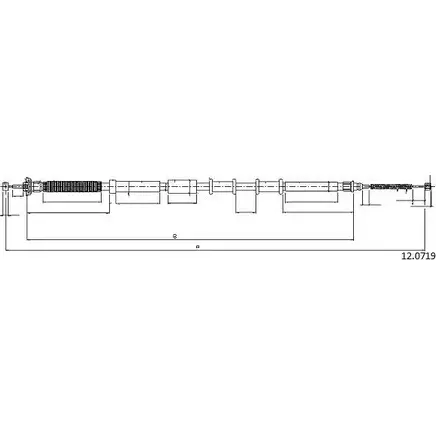 Трос ручника CABOR 2TN9 R 3KLWWU 1231336367 12.0719 изображение 0
