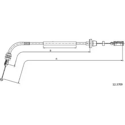 Трос ручника CABOR 0 ZY11SB 12.3709 1231336621 6FCF3M изображение 0