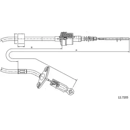 Трос сцепления CABOR 1231336673 12.7205 AW1EQ 6IT 1N изображение 0