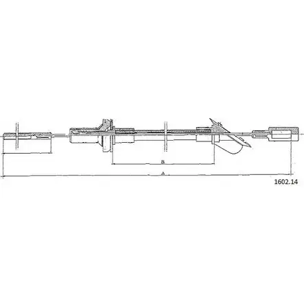 Трос сцепления CABOR 9GPUP 1231337363 1602.14 BKF8J2 V