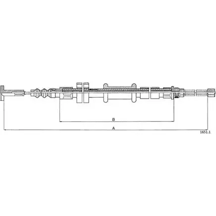 Трос ручника CABOR 1651.1 N4 C9WHP 1231337527 SAXQQD изображение 0