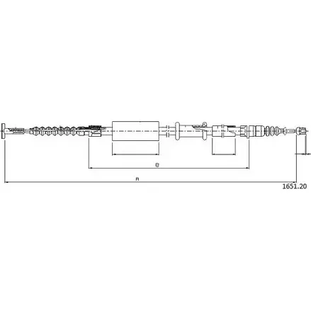 Трос ручника CABOR 1231337573 K C19C PBCSJ 1651.20