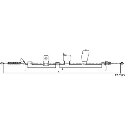 Трос ручника CABOR I1TGTHY UOL LWG 1231337971 17.0325
