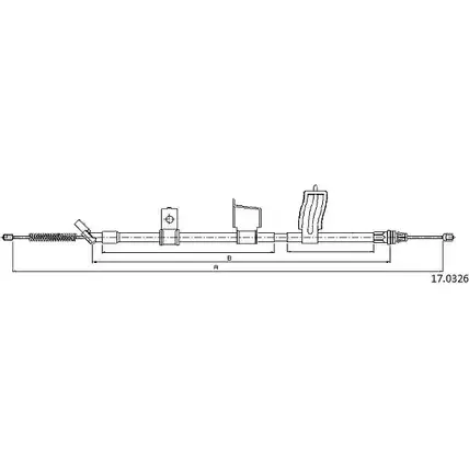Трос ручника CABOR 17.0326 890Z9 ZDL 7M 1231337973