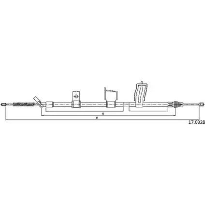 Трос ручника CABOR XAI N68 AK81Z85 17.0328 1231337977