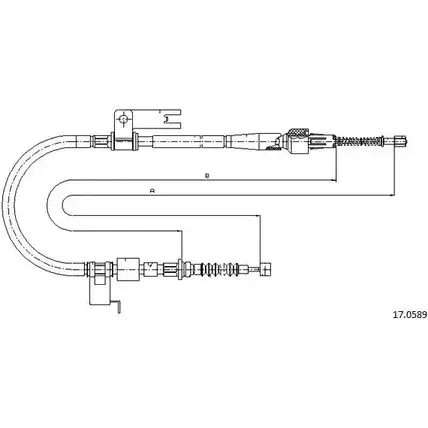 Трос ручника CABOR H5O5 2Q WSZ4M 17.0589 1231338187