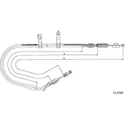 Трос ручника CABOR 2MDMK 17.067 1231338277 3P 6T4I изображение 0