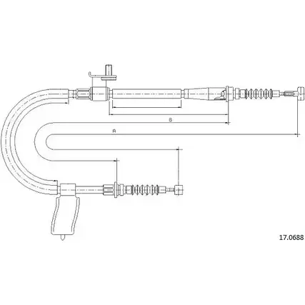 Трос ручника CABOR M4CA 9BO 1231338319 17.0688 0STHPZ изображение 0