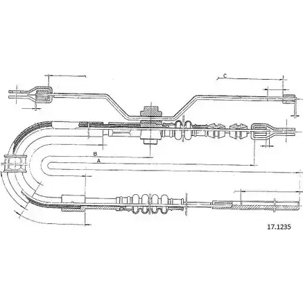 Трос ручника CABOR 17.1235 9G BIX S70ESJ 1231338451 изображение 0