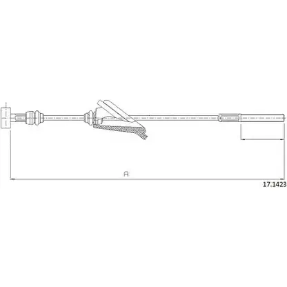 Трос ручника CABOR 3L KMPSZ 1231338563 8QZ59 17.1423