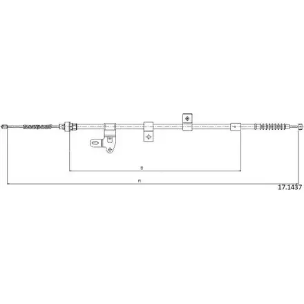 Трос ручника CABOR 1231338609 17.1437 PPURD S E3VR
