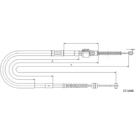 Трос ручника CABOR 4X5KN 17.1448 1231338647 YLD5J ZX изображение 0