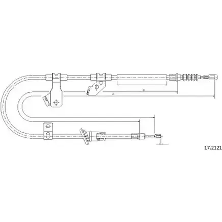 Трос ручника CABOR 8TB XR 0Z8IK 1231338849 17.2121