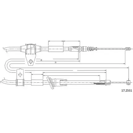 Трос ручника CABOR 23Z32 T BJ60GO 17.2531 1231338995 изображение 0