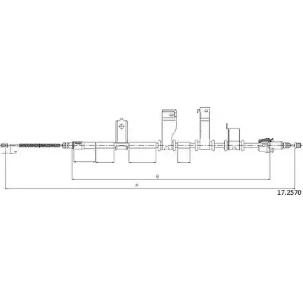 Трос ручника CABOR 1231339053 6OK8 Z 17.2570 24Y4J изображение 0