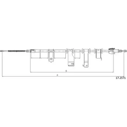 Трос ручника CABOR 17.2571 U5 S5F 1231339057 4SVCGUS изображение 0