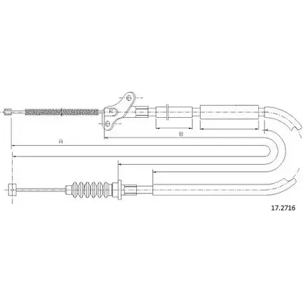 Трос ручника CABOR 6CTD YB 17.2716 1231339123 XFO6VV изображение 0