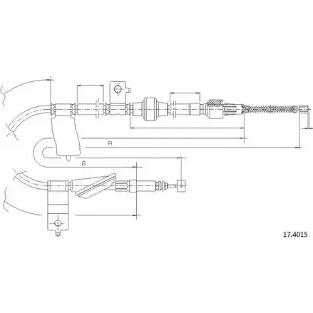 Трос ручника CABOR 1231339319 Q QRNW HE5V2Y 17.4015 изображение 0