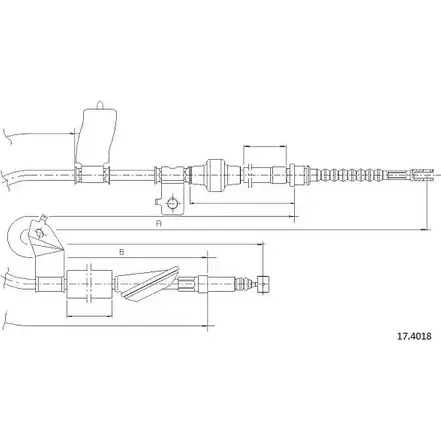 Трос ручника CABOR XX 5FRX 17.4018 K0FM6 1231339329
