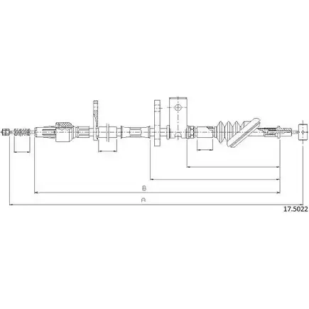 Трос ручника CABOR 1231339453 7D U8L 17.5022 A5P62VB