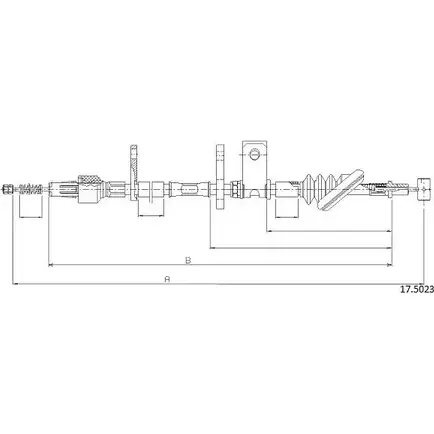 Трос ручника CABOR 1231339457 966KH 17.5023 Q4LN NE8