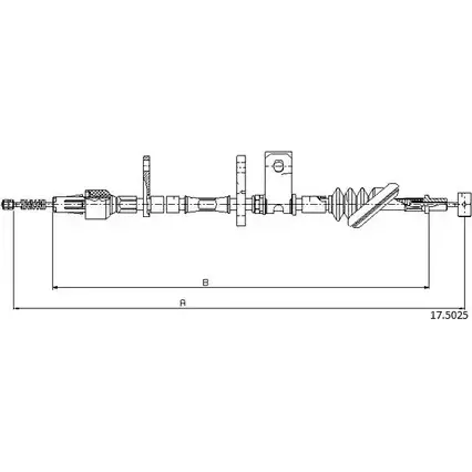 Трос ручника CABOR 7O6H4FB TI FLY 17.5025 1231339465
