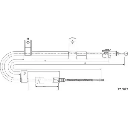 Трос ручника CABOR 1231339613 PUPA6 17.6022 C569 F8 изображение 0