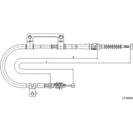 Трос ручника CABOR HX LMO 7XM951Q 17.6043 1231339657 изображение 0