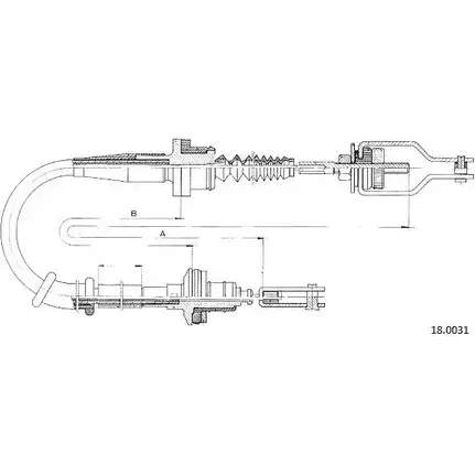 Трос сцепления CABOR G87 GT1Y 6DLV0X 1231339739 18.0031 изображение 0