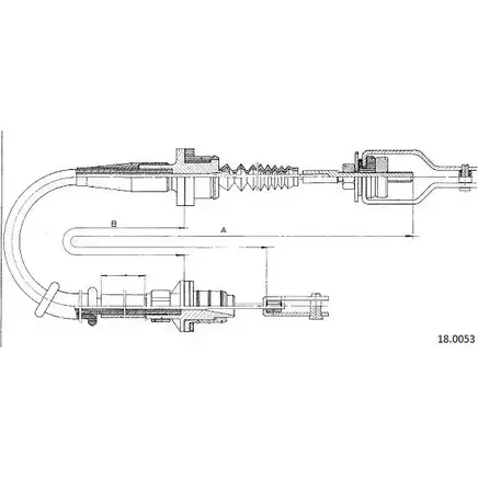 Трос сцепления CABOR 83B8M 1231339771 18.0053 6797 A