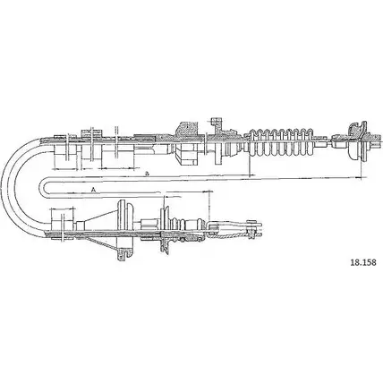 Трос сцепления CABOR 77D0M51 1231339829 18.158 X 66GJ