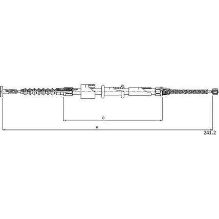 Трос ручника CABOR 241.2 14J2K47 B DEOUDK 1231340297 изображение 0