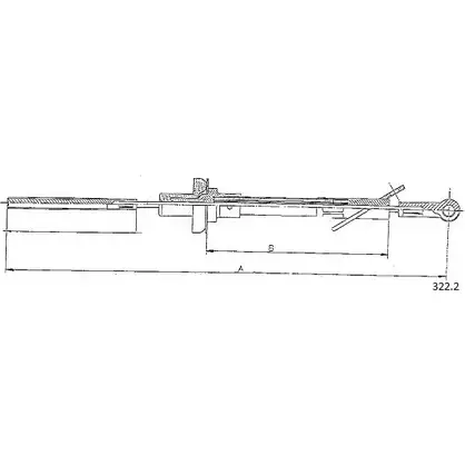 Трос сцепления CABOR 322.2 GFG8H I 6ENRMY 1231340703
