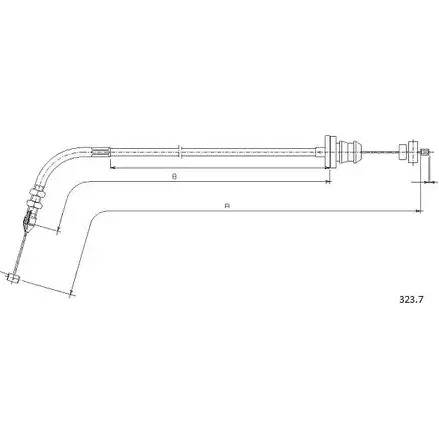Тросик газа CABOR IX K1FNR 323.7 1231340743 18XK6