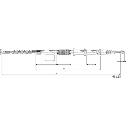 Трос ручника CABOR HALVNWX GB HN7S 461.13 1231341101