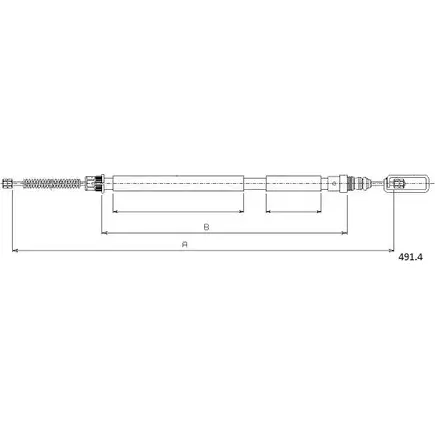 Трос ручника CABOR 1231341305 491.4 IHR05 S PDIY4 изображение 0